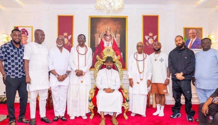 Davido and Phyno Lead Star-Studded Tribute to Olu of Warri, Ogiame Atuwatse III